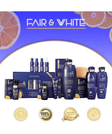 Fair and White Exclusive Exfoliating Soap 7 oz - Skin Brightening Bar with Vitamin C and Shea Butter - Buy Online on SooperMarket.com