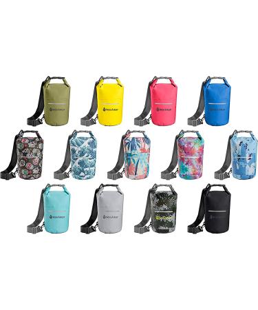 Skog Kust DrySk Waterproof Floating Dry Bag with Zippered Pocket | Ideal for Kayaking, Rafting, Boating, Swimming, Camping | 5L Waves Design - Buy Online on SooperMarket.com