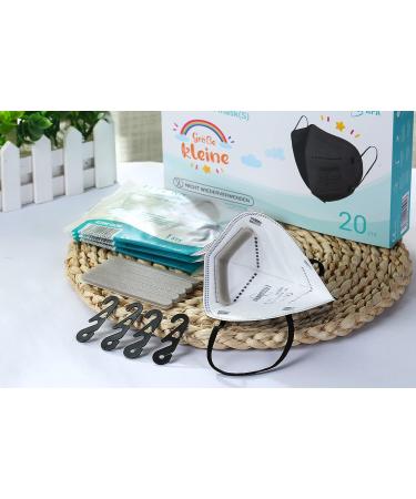 EUROPAPA 20x FFP2 Face Masks - Small Size 5-Ply Respiratory Masks Individually Packed EU Certified Black - Buy Online on SooperMarket.com