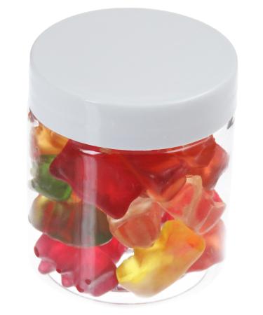 Pohli 75 ml PET jar transparent with white plastic lid 40 pieces