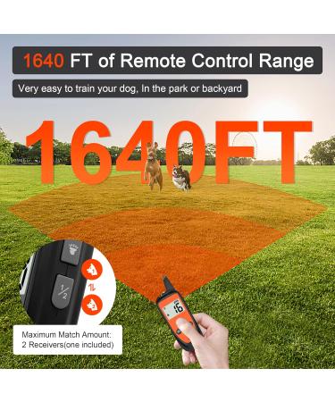 Remote Dog Training Collar with Sound & Vibration Modes - Rechargeable & Waterproof - 1000FT Range - Orange - Buy Online on SooperMarket.com