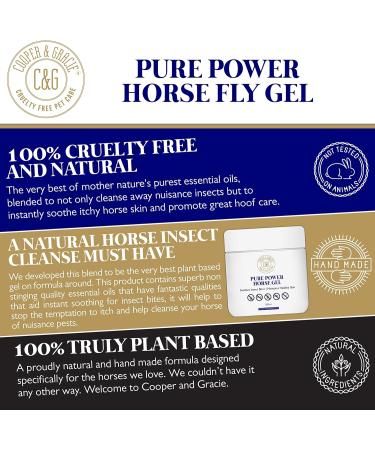 C&G Pets | Pure Power Horse Fly Gel | Repels Biting Insects | Soothes and Hydrates itchy Skin | 8 Hour Sweat Resistant Citronella Formula | 100% Organic And Natural 500ml - Buy Online on SooperMarket.com