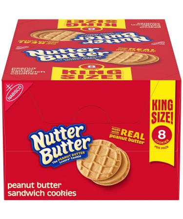 Nutter Butter Peanut Butter Sandwich Cookies, King Size, 10 - 3.5 oz Snack Packs
