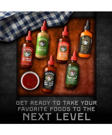 Melinda's Craft Pepper Sauce Gift Set - Black Truffle, Thai Sweet Chili, Roasted Garlic & Habanero, Ghost Pepper, Spicy Garlic Parmesan - 12 oz, 6 Pack - Buy Online on SooperMarket.com