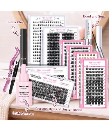 Cluster Lashes 72 Pcs Lash Clusters DIY Eyelash Extension Individual Cluster Eyelashes Tender Style Self-Application Fluffy Super Thin Band Reusable Soft & Comfortable(Tender-D-8-16mix) 8-16 mix Tender - Buy Online on SooperMarket.com