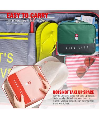 Large Capacity Waterproof Medicine Bag - Portable First Aid & Emergency Travel Pharmacy Bag (Green) - Ideal for Home Office & Travel - Buy Online on SooperMarket.com
