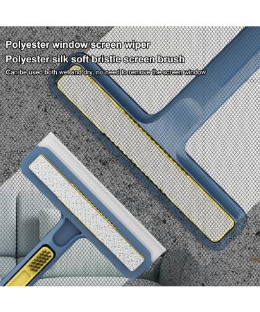 Neamou Mesh Screen Cleaner Brush - 4-in-1 Window Screen Net Mesh Cleaner Wet And Dry Dual-Use Window Cleaner Tool Pet Hair Brush For Screen Sofa Wall Cleaning Blue - Buy Online on SooperMarket.com