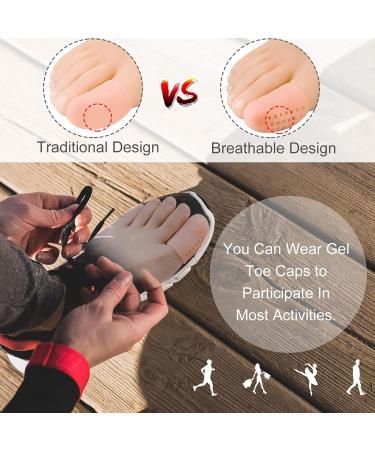 Gel Toe Protectors 16 Pack - Silicone Toe Cover Sleeves for Ingrown Toenails & Cracking - Breathable Toe Support Gloves - Buy Online on SooperMarket.com