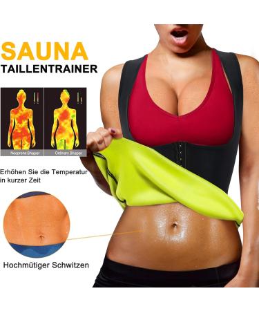 Chumian Ladies Sauna Sweat Training Tank Top - Neoprene Corset Shapewear for Fitness & Abs - Black M - Buy Online on SooperMarket.com