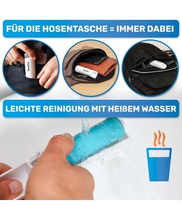 Bluepet 3x Widerverwendbare Mini Lint Roll - Sustainable Animal Hair Remover for Dog & Cat Hair - Washable & Portable - Perfect for Travel - Buy Online on SooperMarket.com