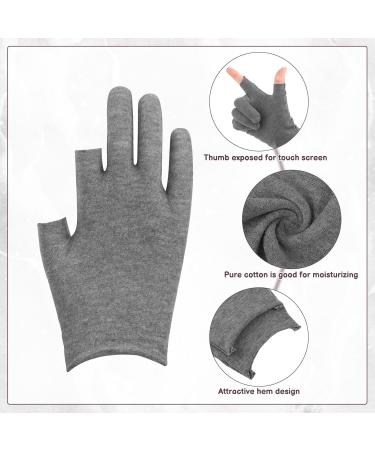 Lilbitty Cotton Gloves for Dry Hands - 3 Pairs Moisturizing Overnight Gray Gloves for Soft Skin - Buy Online on SooperMarket.com