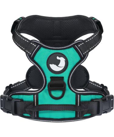 Joytale dog harness Small dogs reflective soft padded dogs curve ant zug adjustable breathable breast dishes with safe simple control handle turquoise s s (1 pack) turquoise