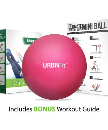 URBNFit 9-Inch Mini Pilates Exercise Ball with Fitness Guide - Pink - Buy Online on SooperMarket.com