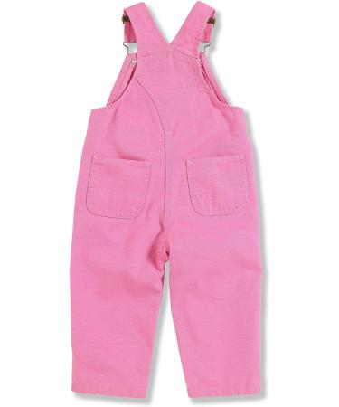 Carhartt Baby Girls' Canvas Bib Overall - 6 Months, Pink - Buy Online on SooperMarket.com