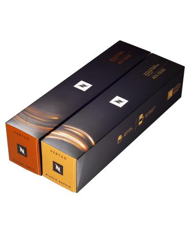 European Version Nespresso VertuoLine Barista Creations Variety for Recipes with Milk: Bianco Forte & Bianco Doppio - 20 Coffee Capsules