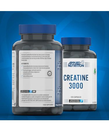 Applied Nutrition Creatine 3000 - High Strength 3000mg Capsules - Boost Physical Performance - 120 Capsules - Buy Online on SooperMarket.com