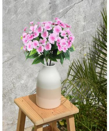 FERIAL Artificial Impatiens Bouquet Faux Impatiens Bushes Pink for Patio Lawn Garden Wedding Photo Outdoors Pot Hanging Basket Porch Decoration Purplepink - Buy Online on SooperMarket.com