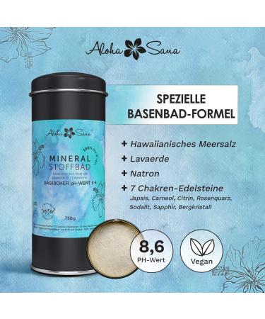 Aloha Sana | Natural Bath Powder with Hawaiian Sea Salt & Lavaerde | No Additives or Dyes | Versatile Bathing Additive (750g) - Buy Online on SooperMarket.com