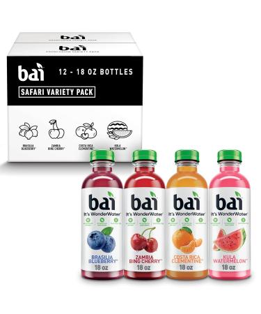 Bai Flavors Variety Pack, Antioxidant Infused Water Beverage, with Vitamin C and No Artificial Sweeteners, 18 fl oz bottles, 12 pack