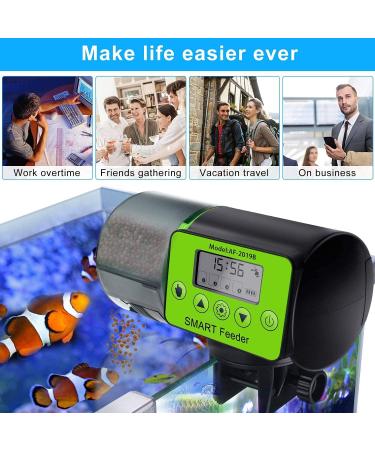 KINOEE Automatic Fish Feeder - Digital Auto Fish Feeder Aquarium Tank Timer Feeder Vacation & Weekend 2 Fish Food Dispenser - Buy Online on SooperMarket.com