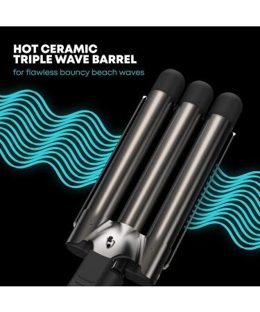Revamp ProGloss Beach Big Waver - 3-Wave Iron for Glossy Beach Waves & Healthy Hair with Prowl Oils - Buy Online on SooperMarket.com