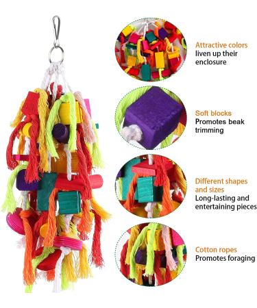 Rypet Parrot Chewing Toys for Conures, Cockatiels & African Grey - Cage Bite Wooden Blocks for Amazon Parrots - Buy Online on SooperMarket.com