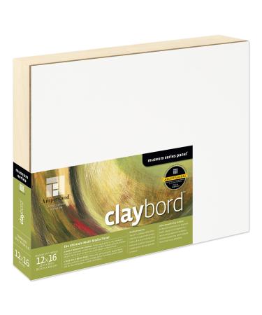 Ampersand Art Supply Wood Painting Panel: Museum Series Claybord, 12" x 16", 1-1/2" Cradled Profile