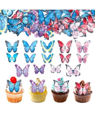 Alegre butterflies Tortendeco edible 40 edible butterflies for cake dining paper tortendeco wedding butterflies decoration cake birthday butterfly cupcake toppers for baptism colorful butterflies tortendendeko