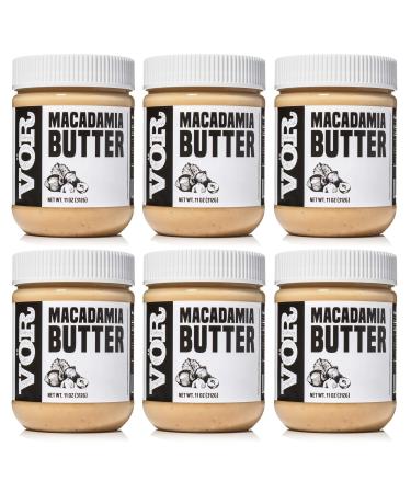 Vör Premium Pure Macadamia Nut Butter Spread | Only One Ingredient | Vegan, Paleo, Keto, Whole 30 (6 Jars) 11 Ounce (Pack of 6)