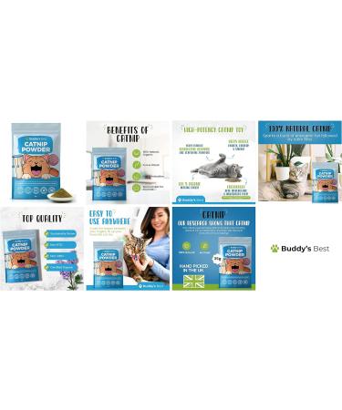 BUDDY'S BEST Catnip | 100% Natural Organic & Air Dried | Strong & Pungent Aroma Encourages Exercise & Play | 35g - Buy Online on SooperMarket.com