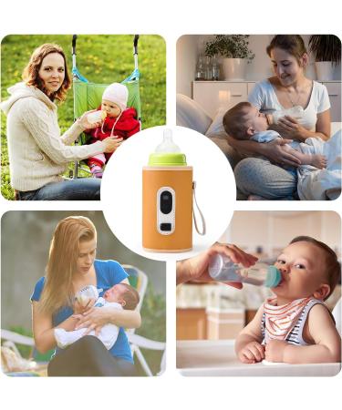 Portable USB Baby Bottle Warmer | Fast Heating with LCD Display | 40-60 C Temperature | 21 Gear Adjustable | Automatic Insulation | For Outdoor Car Travel - Buy Online on SooperMarket.com