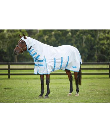 WeatherBeeta ComFiTec Sweet Itch Shield Combo Neck White/Blue 6'0 6'0 White/Blue