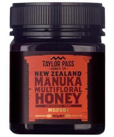 Taylor Pass Honey Co. Multifloral Manuka Honey MGO50+ | Sustainable New Zealand Honey | (Manuka MGO50+) (250g)