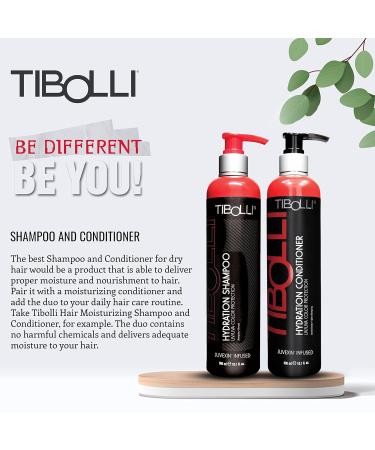 TIBOLLI Hydrating Repairing Shampoo & Conditioner Set - Deep Conditioner for Damaged Hair - Natural Ingredients Gift Set (10.1 Fl Oz + Hair Oil 30ml - Buy Online on SooperMarket.com