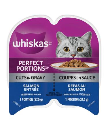 whiskas Perfect Portions Wet Cat Food Cuts in Gravy Salmon 75 gram (Pack of 24) - Packaging May Vary