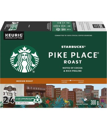 Starbucks French Roast Dark Roast Ground Coffee K-Cup Pods 44 ct Box & Pike Place Medium Roast K-Cups Single Serve Keurig Compatible Coffee Pods for Keurig Brewers - 24 Capsules - Buy Online on SooperMarket.com