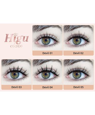 D Curl Cluster Lashes Kit - 14 Pairs / 196 PCS DIY Eyelash Extension Segments (Devil 02-D) - Buy Online on SooperMarket.com