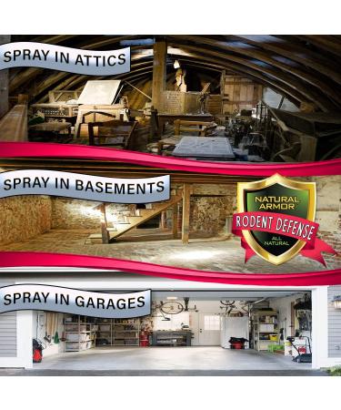 Natural Armor Peppermint Repellent for Mice/Rats & Rodents - 128oz Gallon Spray | Indoor/Outdoor Shield - Buy Online on SooperMarket.com