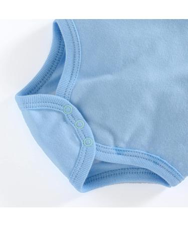 Bestele Baby Bodysuit for Newborn Boys and Girls - Cotton Onesie Romper Set | Short Sleeve Infant Coverall Undershirt - Pure Color B - 18-24 Months - Buy Online on SooperMarket.com