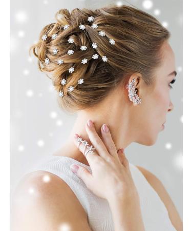 40 Pack Rhinestone Bridal Wedding Hair Pins - Stylish Hair Clips for Women and Girls (Style D) - Buy Online on SooperMarket.com