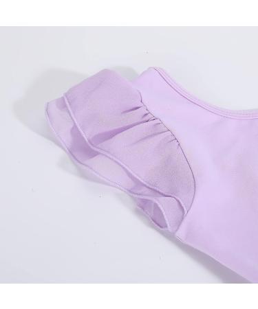 Vivifayee Girls Ballet Leotard Tutu Dress with Chiffon Bow Skirt 4-5T X-purple - Buy Online on SooperMarket.com