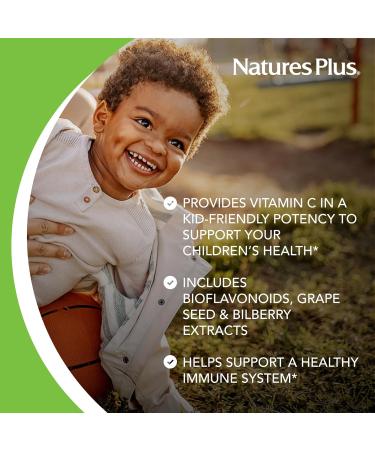 NaturesPlus Animal Parade Vitamin C Chewable Tablets for Kids - Vegan Gluten-Free - Natural Orange Flavor - 90 Animal-Shaped Tablets (Pack of 2) - Boost Immunity - Buy Online on SooperMarket.com
