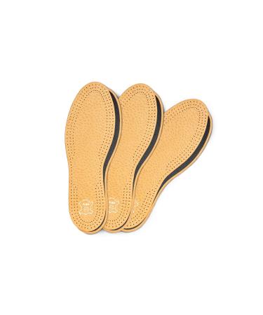 3 Pair Pack Pecari Carbon Shoe Insoles Set Vegetable Tanned Sheepskin Leather with Activated Carbon Charcoal Elegant and Comfortable Kaps (Women / 5 US / 36 EUR) Women 36 EUR / 5 US
