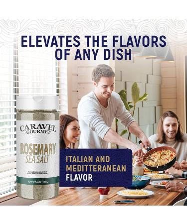 Caravel Gourmet Rosemary Sea Salt Shaker - All Natural 6 Ounce Gourmet Sea Salt - Buy Online on SooperMarket.com