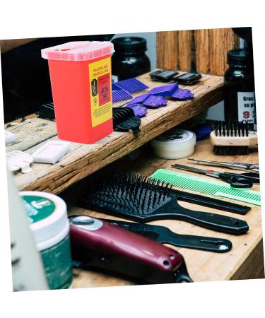 Angoily 5-Set Hairdressing Storage Containers - Automatic Trash Can for Shaving | Red Razor Case for Salons & Home Use - Buy Online on SooperMarket.com
