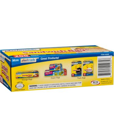 Plastimade 6.5 X 5.5 Sandwich Bags with Fold & Close Top - 800 Count (4 Packs) - Buy Online on SooperMarket.com