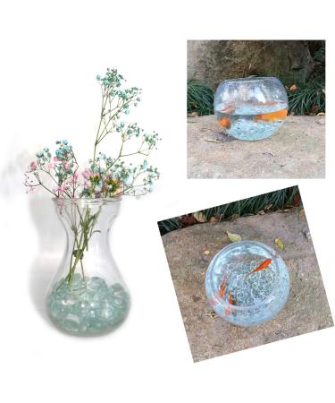 5 LB Clear Glass Marbles for Vases & Crafts - Decorative Stones for Aquariums, Party Centerpieces & More - Buy Online on SooperMarket.com