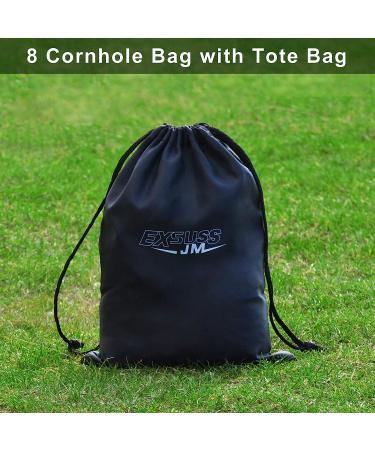 JMEXSUSS Weather Resistant Cornhole Bags - Set of 8 Regulation Professional Corn Hole Bags in Black/Red with Tote Bag - Buy Online on SooperMarket.com