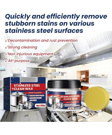 Stainless Steel Clean Wax | 3 in 1 Nano-Technology Cleaner for Grease Oven & Sink - International Shipping Available - Buy Online on SooperMarket.com