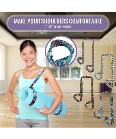 5 Pcs Adjustable Yoga Mat Strap and Carrier - Thick Stretching Strap for Carrying Mat - 5 Styles Yoga Mat Sling for Men and Women - Buy Online on SooperMarket.com